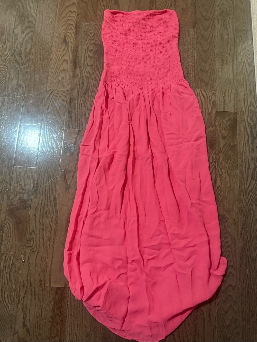 Reformation Strapless/ or with straps Coral Pink Maxi Dress